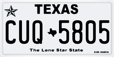 TX license plate CUQ5805