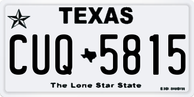 TX license plate CUQ5815