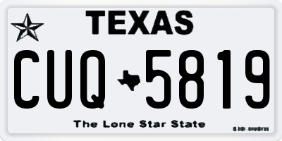 TX license plate CUQ5819