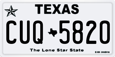 TX license plate CUQ5820