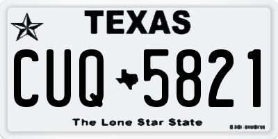 TX license plate CUQ5821