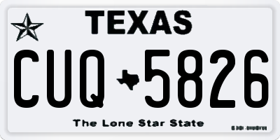 TX license plate CUQ5826