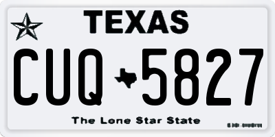 TX license plate CUQ5827