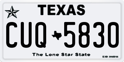 TX license plate CUQ5830