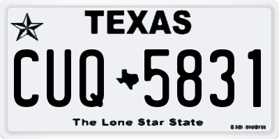 TX license plate CUQ5831