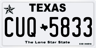 TX license plate CUQ5833