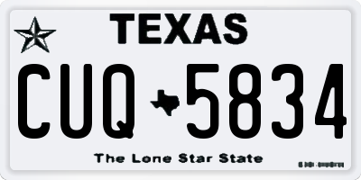 TX license plate CUQ5834