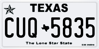 TX license plate CUQ5835