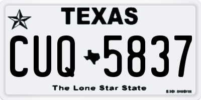 TX license plate CUQ5837