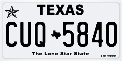 TX license plate CUQ5840