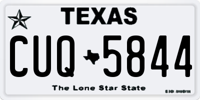 TX license plate CUQ5844