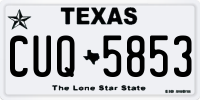 TX license plate CUQ5853
