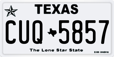 TX license plate CUQ5857