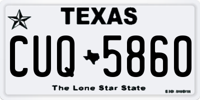 TX license plate CUQ5860