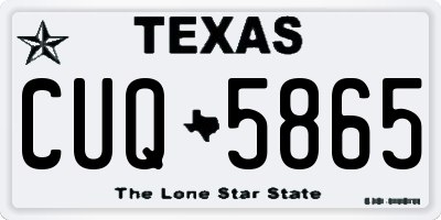TX license plate CUQ5865