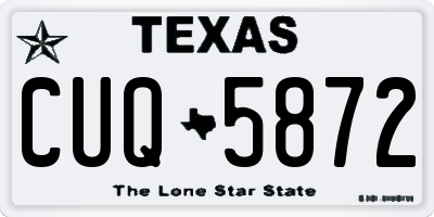 TX license plate CUQ5872