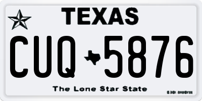 TX license plate CUQ5876