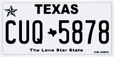 TX license plate CUQ5878