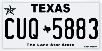 TX license plate CUQ5883