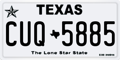 TX license plate CUQ5885