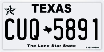 TX license plate CUQ5891