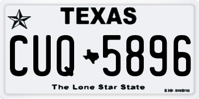 TX license plate CUQ5896