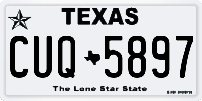 TX license plate CUQ5897
