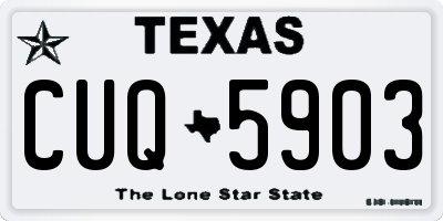 TX license plate CUQ5903