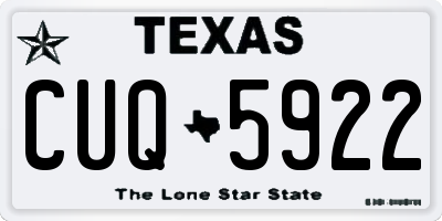 TX license plate CUQ5922
