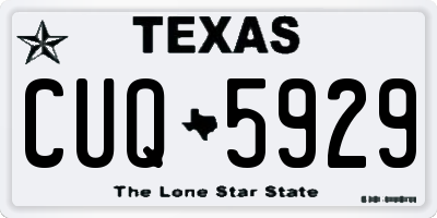 TX license plate CUQ5929