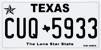 TX license plate CUQ5933