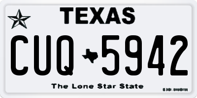 TX license plate CUQ5942