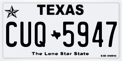 TX license plate CUQ5947