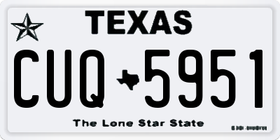 TX license plate CUQ5951