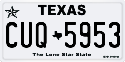 TX license plate CUQ5953
