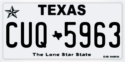 TX license plate CUQ5963