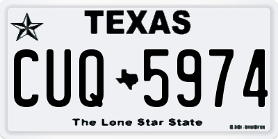 TX license plate CUQ5974