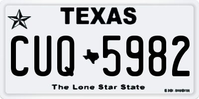 TX license plate CUQ5982