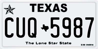 TX license plate CUQ5987