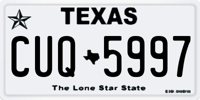 TX license plate CUQ5997
