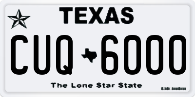TX license plate CUQ6000