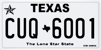 TX license plate CUQ6001