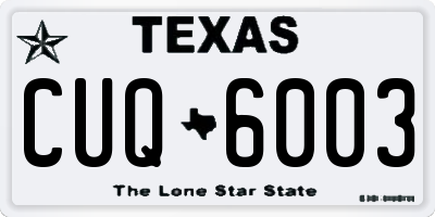 TX license plate CUQ6003