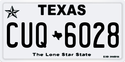 TX license plate CUQ6028