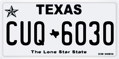 TX license plate CUQ6030