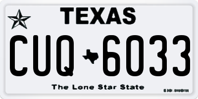 TX license plate CUQ6033