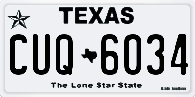 TX license plate CUQ6034