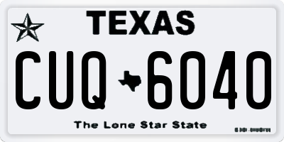 TX license plate CUQ6040