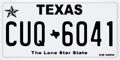 TX license plate CUQ6041