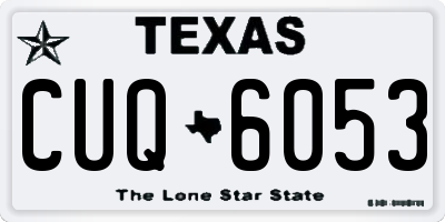 TX license plate CUQ6053